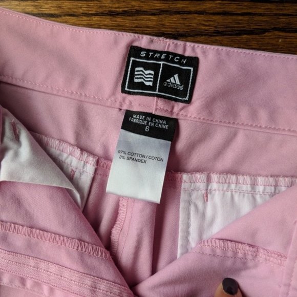 ADIDAS Stretch Golf Shorts Pink Bermuda length - Picture 5 of 7